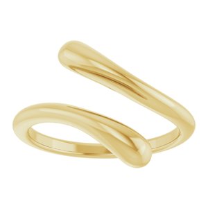 14K Yellow Dome Bypass Ring