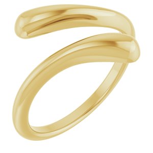 14K Yellow Dome Bypass Ring