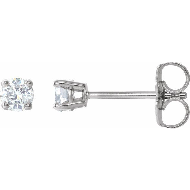 Round 4-Prong Lightweight Stud Earrings