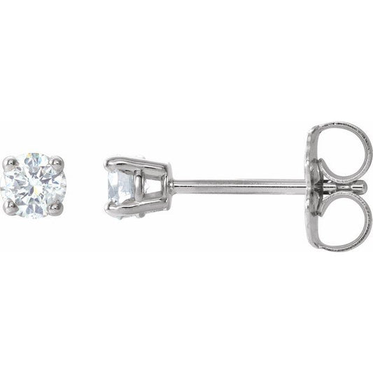 Round 4-Prong Lightweight Stud Earrings