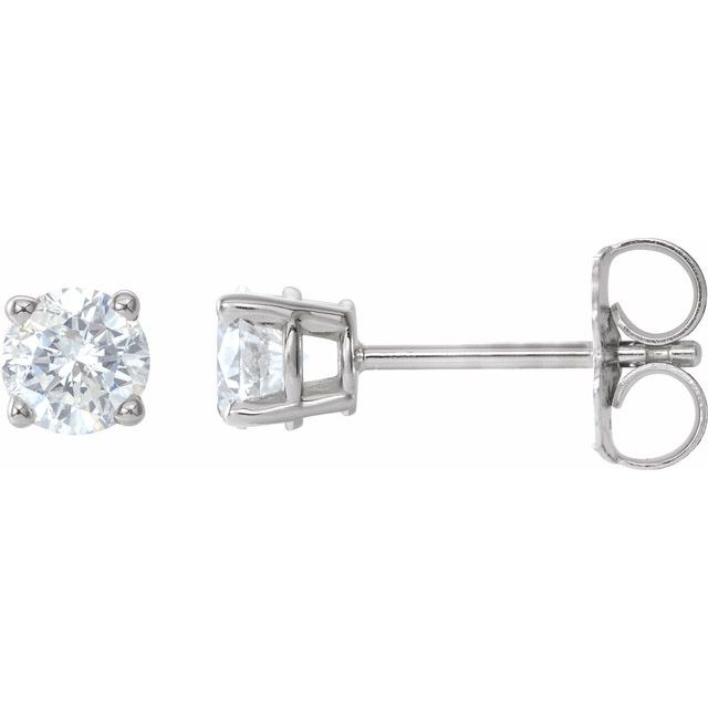 Round 4-Prong Lightweight Stud Earrings