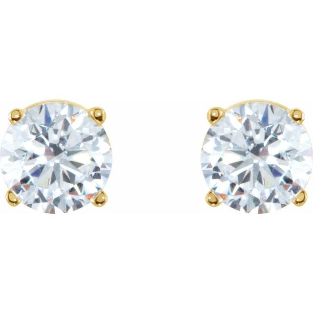 Round 4-Prong Lightweight Stud Earrings
