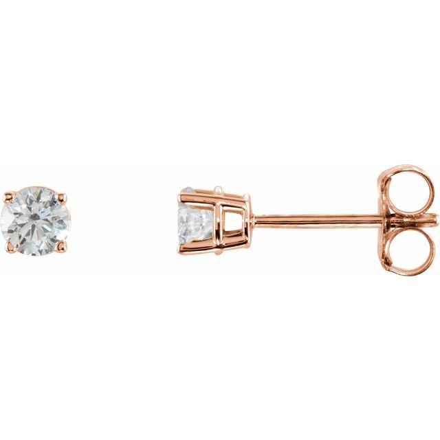 Round 4-Prong Lightweight Stud Earrings