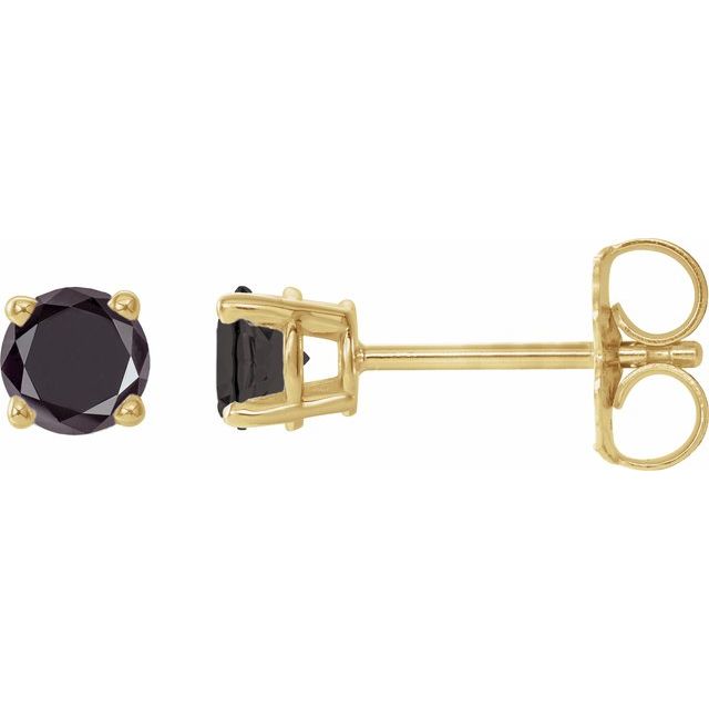 Round 4-Prong Lightweight Stud Earrings