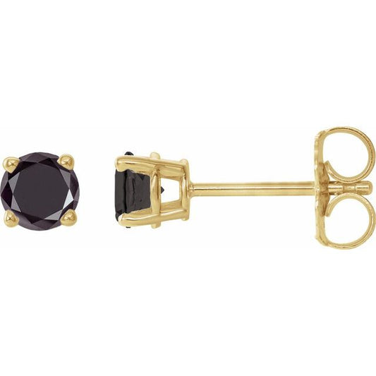 Round 4-Prong Lightweight Stud Earrings