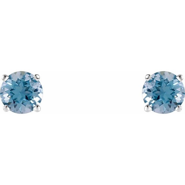 Round 4-Prong Lightweight Stud Earrings