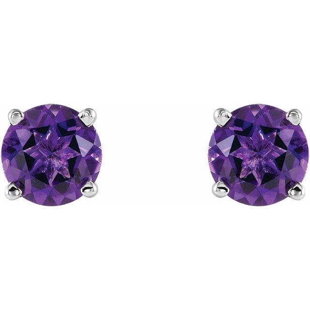 Round 4-Prong Lightweight Stud Earrings