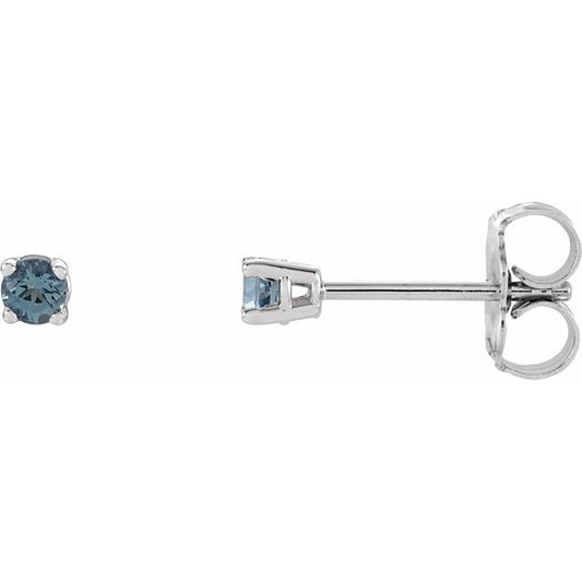 Round 4-Prong Lightweight Stud Earrings