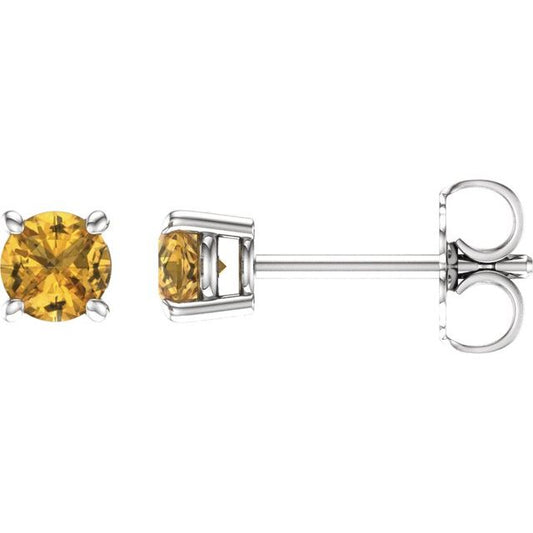 Round 4-Prong Lightweight Stud Earrings