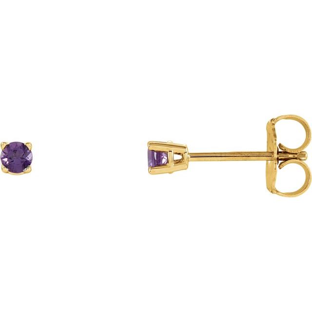 Round 4-Prong Lightweight Stud Earrings