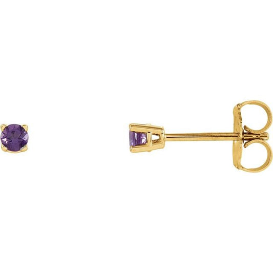Round 4-Prong Lightweight Stud Earrings