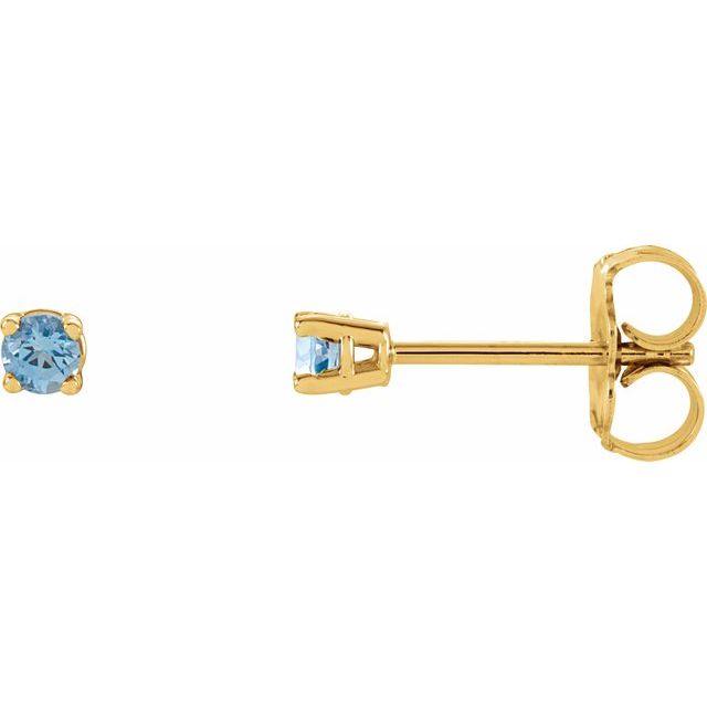 Round 4-Prong Lightweight Stud Earrings