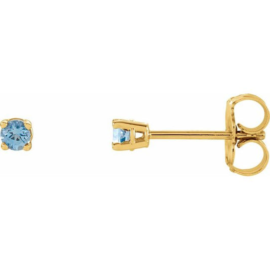 Round 4-Prong Lightweight Stud Earrings