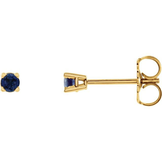 Round 4-Prong Lightweight Stud Earrings