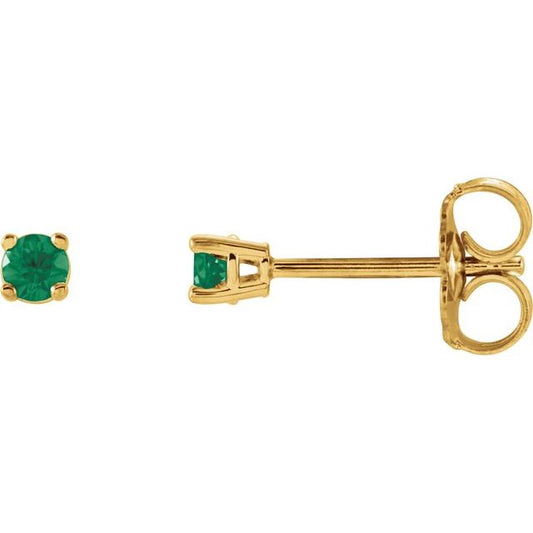 Round 4-Prong Lightweight Stud Earrings