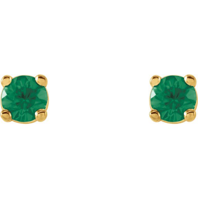 Round 4-Prong Lightweight Stud Earrings