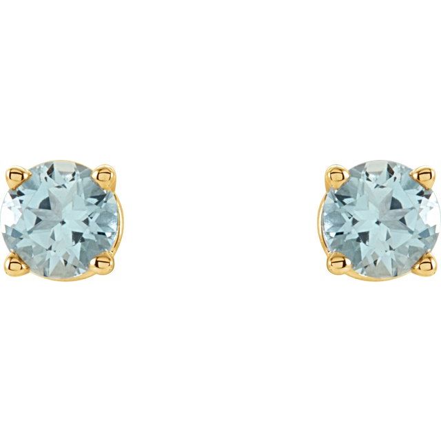 Round 4-Prong Lightweight Stud Earrings