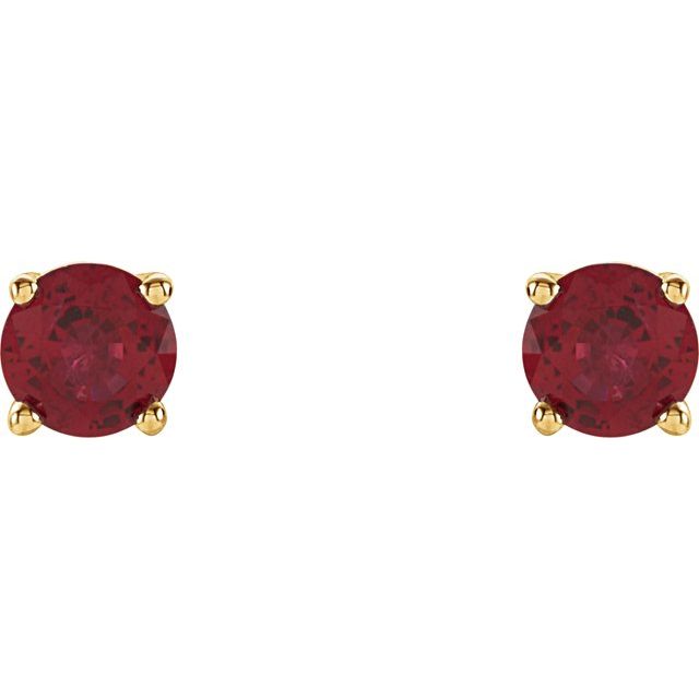 Round 4-Prong Lightweight Stud Earrings