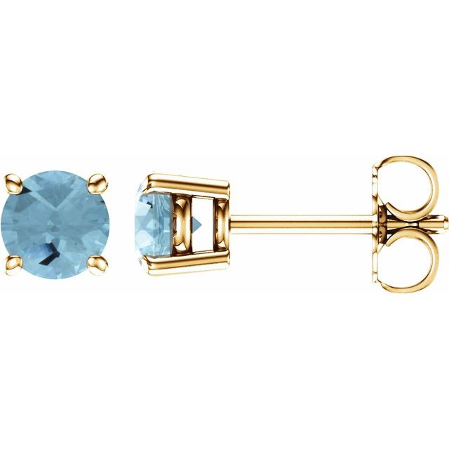 Round 4-Prong Lightweight Stud Earrings
