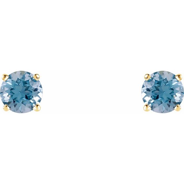 Round 4-Prong Lightweight Stud Earrings