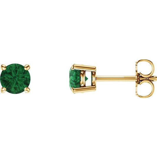 Round 4-Prong Lightweight Stud Earrings