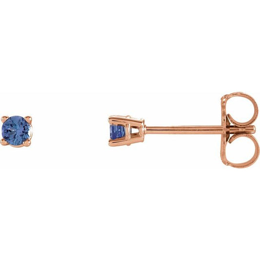 Round 4-Prong Lightweight Stud Earrings