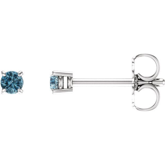 Round 4-Prong Lightweight Stud Earrings