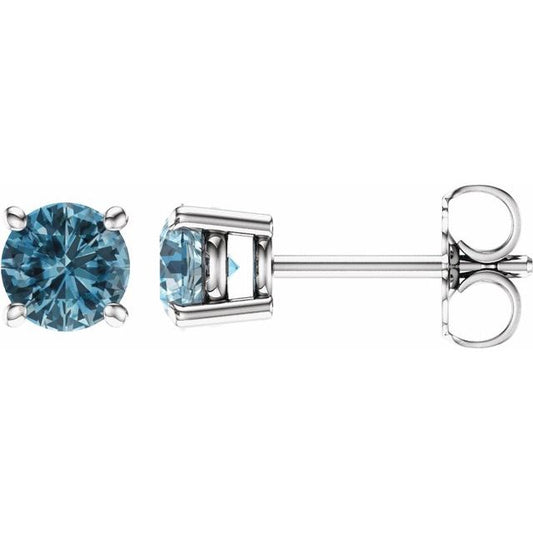 Round 4-Prong Lightweight Stud Earrings