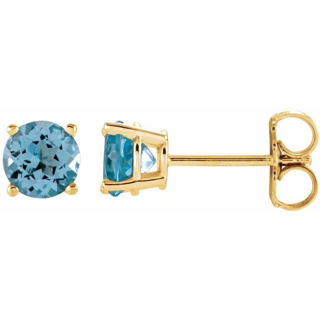Round 4-Prong Lightweight Stud Earrings