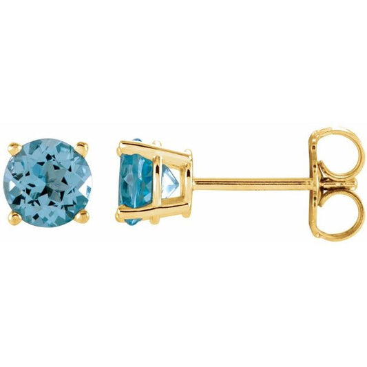 Round 4-Prong Lightweight Stud Earrings