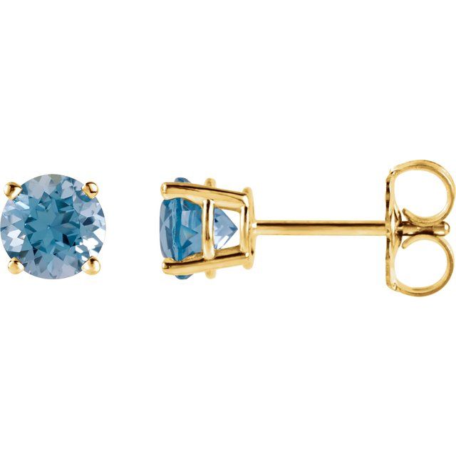 Round 4-Prong Lightweight Stud Earrings