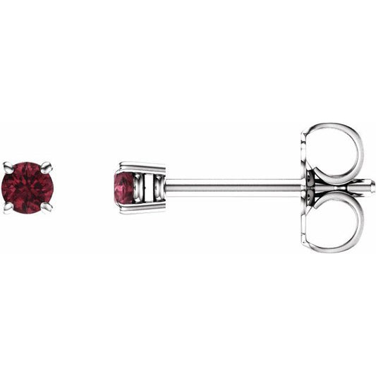 Round 4-Prong Lightweight Stud Earrings