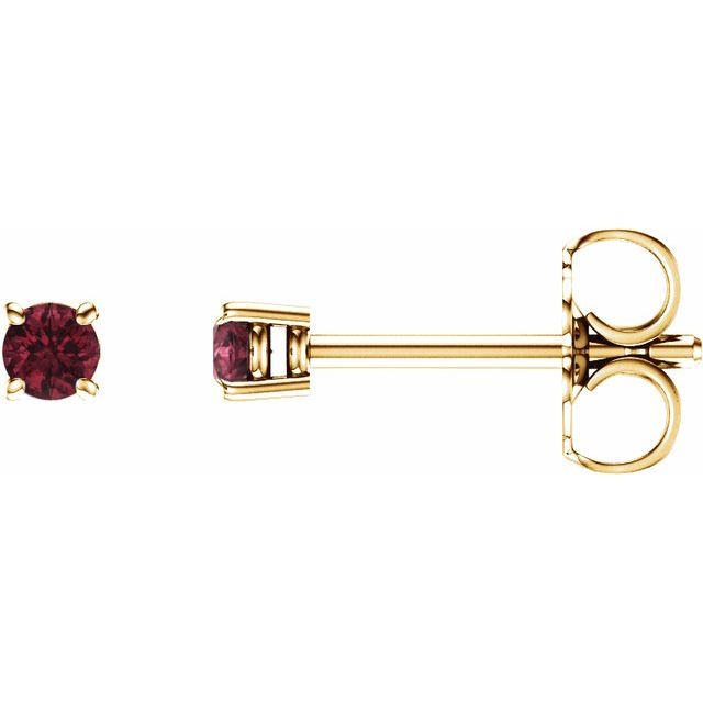 Round 4-Prong Lightweight Stud Earrings