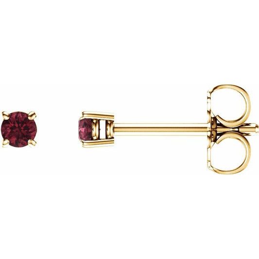 Round 4-Prong Lightweight Stud Earrings