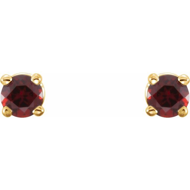 Round 4-Prong Lightweight Stud Earrings