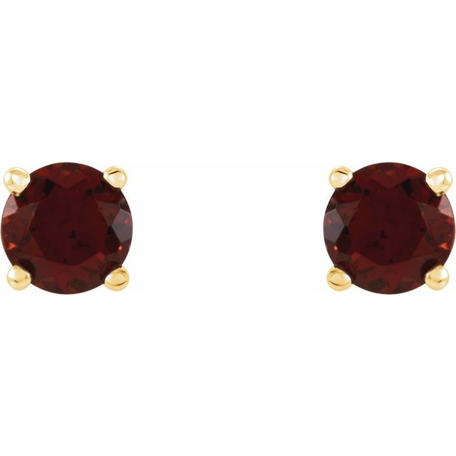 Round 4-Prong Lightweight Stud Earrings