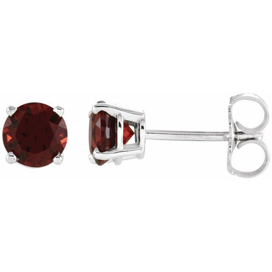 Round 4-Prong Lightweight Stud Earrings