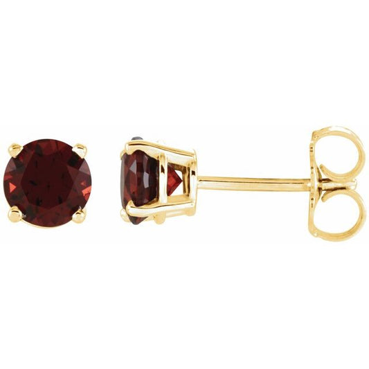 Round 4-Prong Lightweight Stud Earrings
