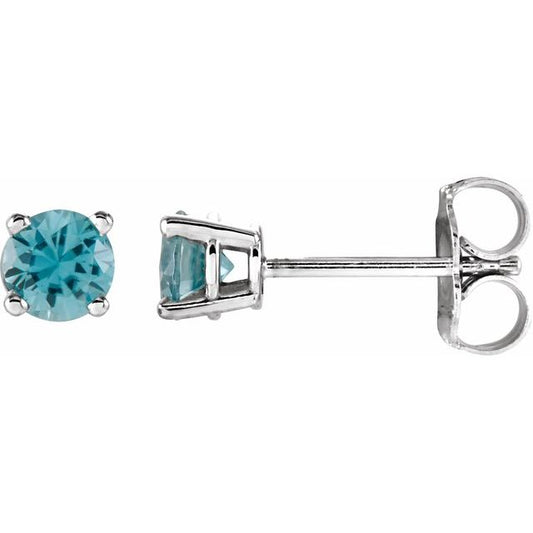 Round 4-Prong Lightweight Stud Earrings