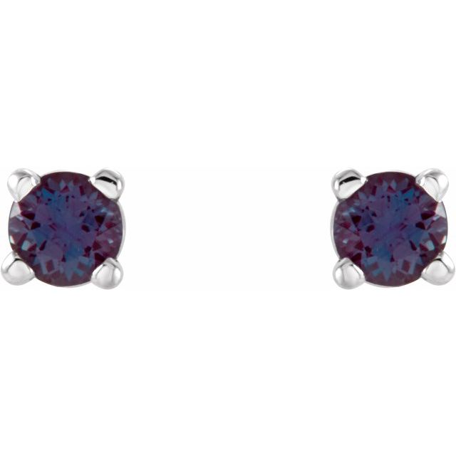 Round 4-Prong Lightweight Stud Earrings
