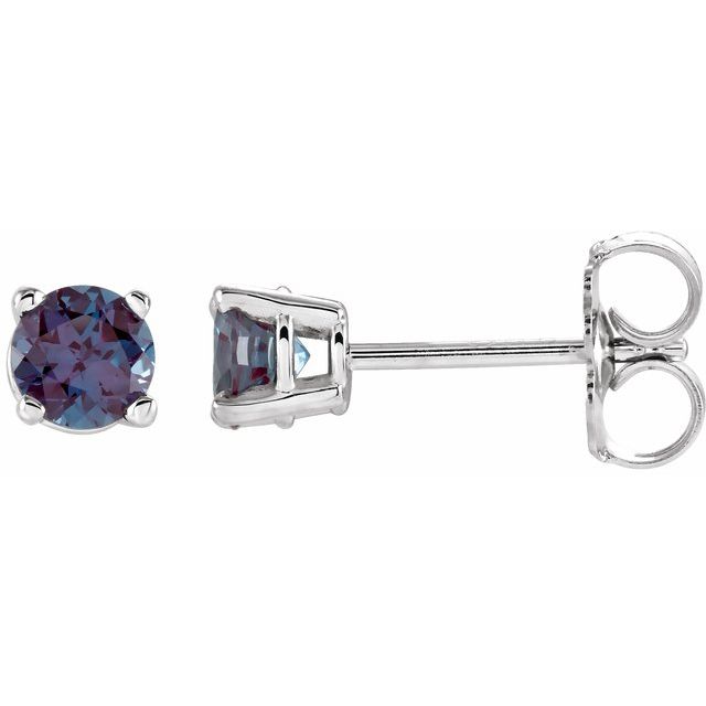 Round 4-Prong Lightweight Stud Earrings