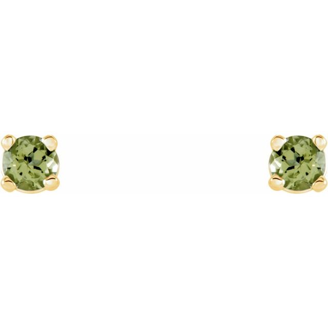 Round 4-Prong Lightweight Stud Earrings