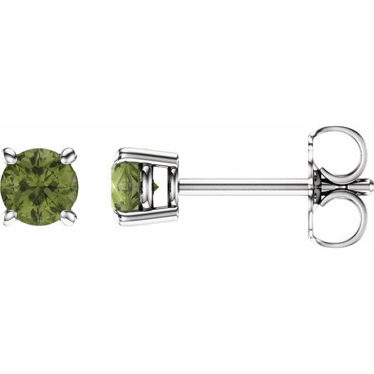 Round 4-Prong Lightweight Stud Earrings