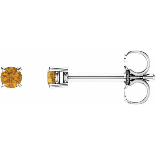 Round 4-Prong Lightweight Stud Earrings