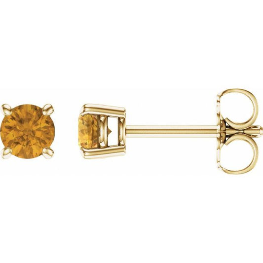 Round 4-Prong Lightweight Stud Earrings
