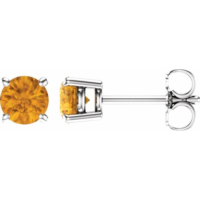 Round 4-Prong Lightweight Stud Earrings