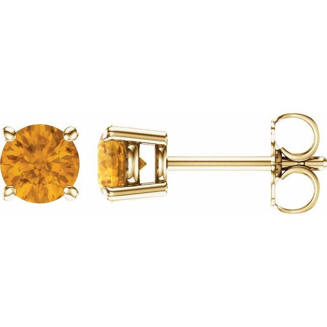 Round 4-Prong Lightweight Stud Earrings