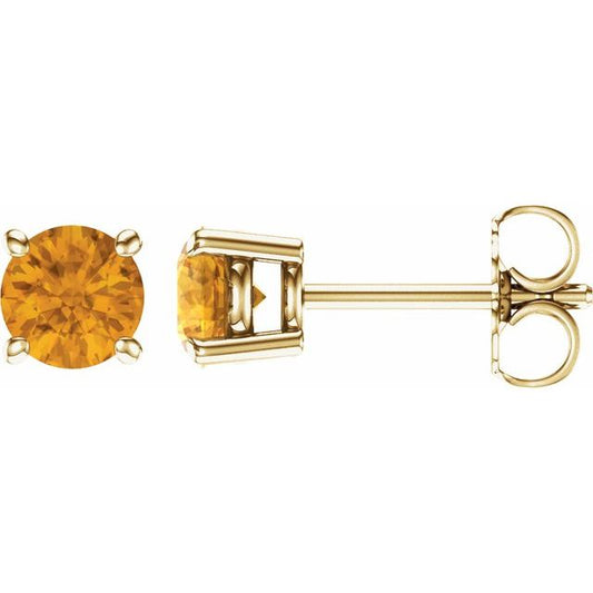 Round 4-Prong Lightweight Stud Earrings