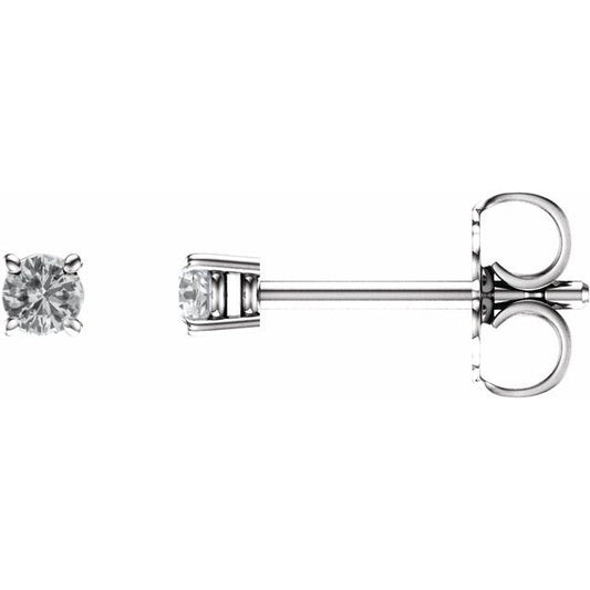 Round 4-Prong Lightweight Stud Earrings