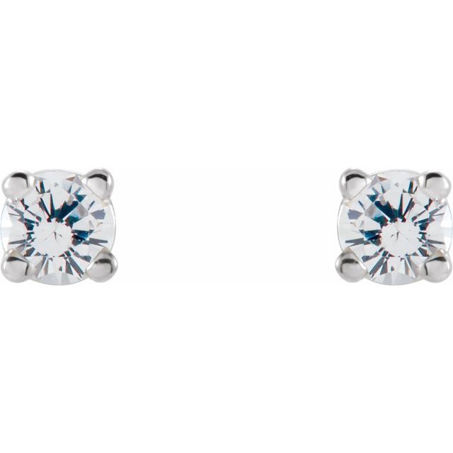 Round 4-Prong Lightweight Stud Earrings